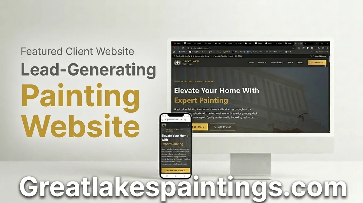 Lead-generating painting website example by D&R Press Media